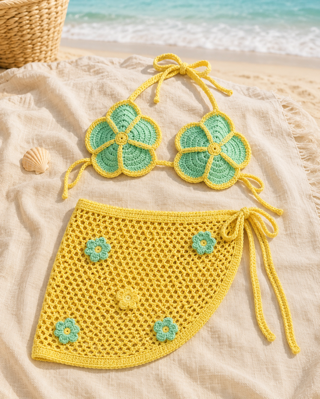 Sunlit Floral Crochet Wrap Skirt Pattern – Digital PDF Guide